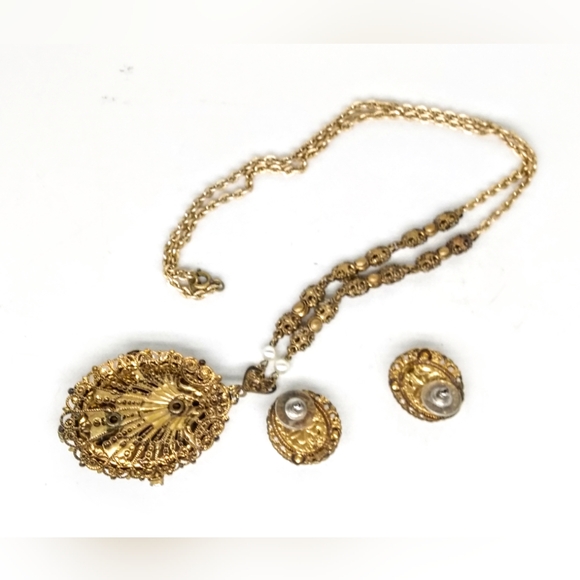 Vintage Western Germany Necklace and Earrings - Picture 13 of 13